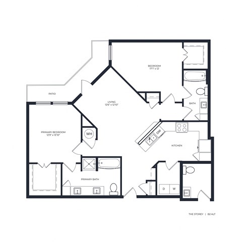 The Storey Apartment Homes B2 ALT 2D Floor Plan